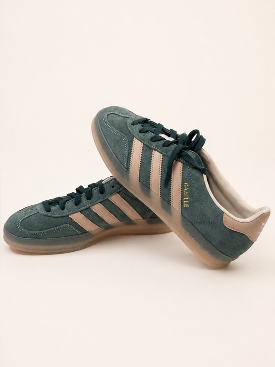 adidas Other - NWOB Adidas Gazelle Indoor Sneakers Men’s Size 8 Shadow Green Gum Warm Sandstone